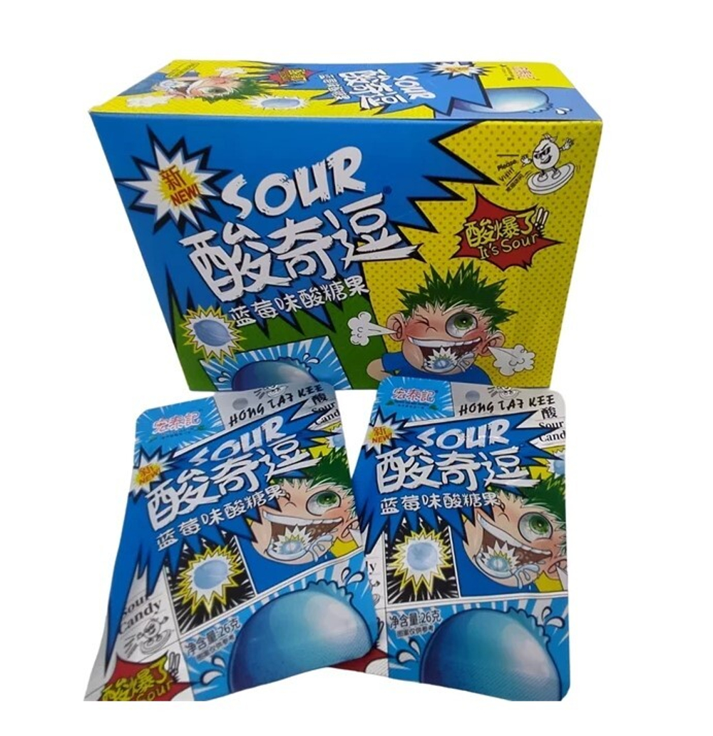 Конфеты HONG TAI KEE FOODS SOUR черника 20шт*26гр