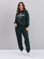 Костюм с брюками КБфл-90М/варенка-изумруд-п