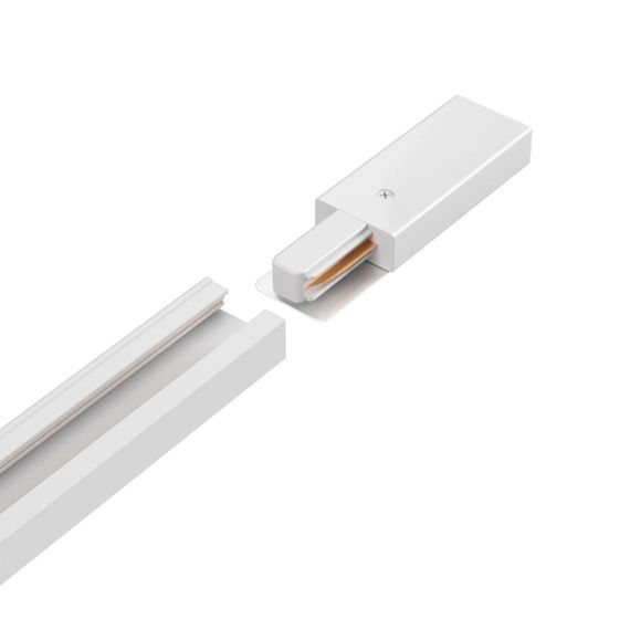 Шинопровод однофазный с питанием и заглушкой Crystal Lux CLT 0.11 01 L1000 WH