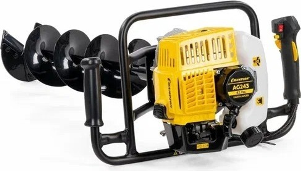 Бензобур CHAMPION AG243 со шнеком