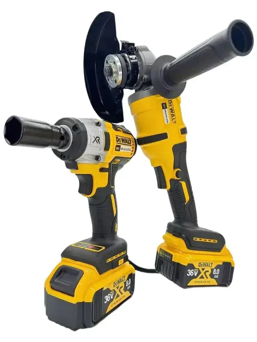 DeWalt Гайковёрт Аккумуляторный Ударный 36v + Болгарка УШМ 125мм бесщеточная Набор инструмента 2в1 Девольт