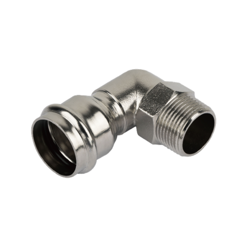 Пресс-угольник из нержавеющей стали ДУ-22*3/4 с наружной резьбой TIM ZTI.553.002205