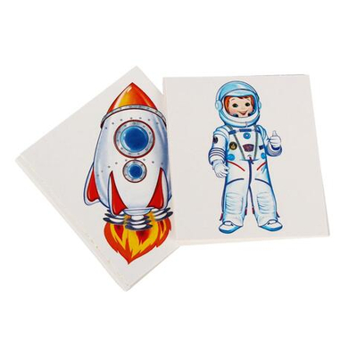 Счетный материал 20 карточек "Ракета, космонавт" (Сфера)