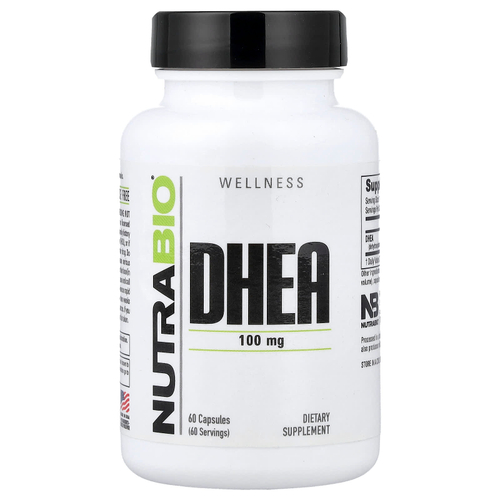 NutraBio, ДГЭА, 100 мг, 60 капсул