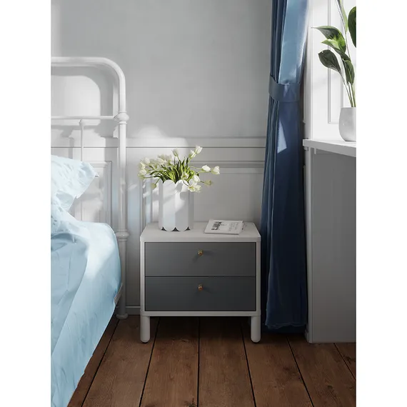 Тумба прикроватная saga, hordur, 55х40х50 см, белая