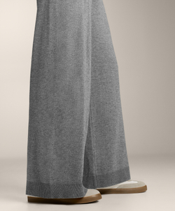 OYSHO Брюки прямого кроя с кашемиром, серый меланж