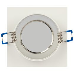 Светильник встраиваемый декоративный ЭРА DK108 WH под лампу MR16 GU5.3 белый | Декоративные встраиваемые светильники