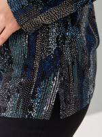 Блузка БЛ-22/черный-разноцветныйпиксель