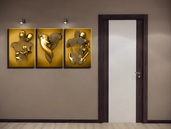 Модульная картина "Металлическая любовь"