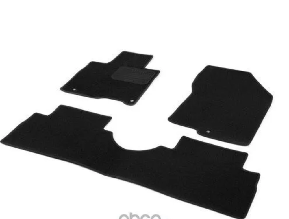 Коврики салона текстильные для Hyundai Santa Fe IV (7 мест) 2018-2021 графит (3 шт.), Rival.900212306301