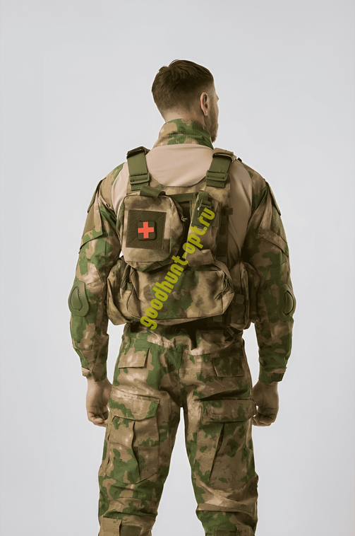 Тактический бронежилет - разгрузка штурмовой 8200 (Без плит) + 14 подсумок Мох