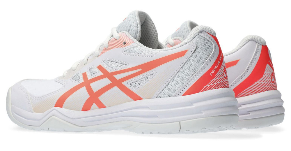 Женские теннисные кроссовки Asics Court Slide 3 - white/sun coral
