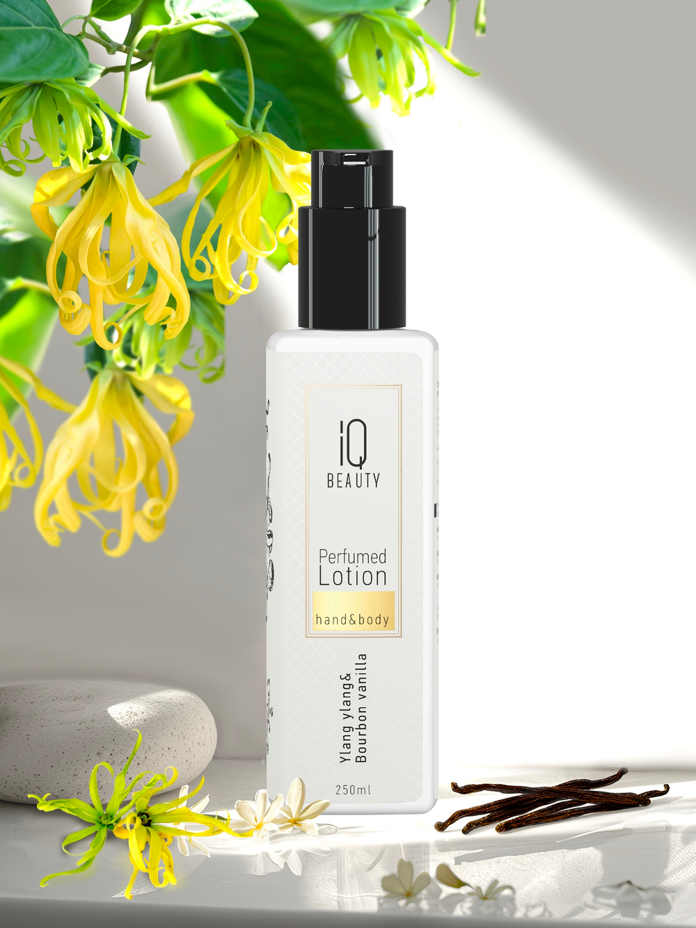 Парфюмированный лосьон для рук и тела IQ Beauty Иланг-иланг и Бурбонская ваниль Ylang ylang&Bourbon, 250 мл