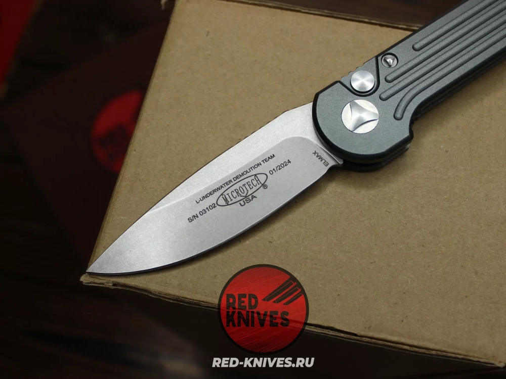 Нож MIcrotech LUDT - серая рукоять (эксклюзив RED-Knives) RK-459