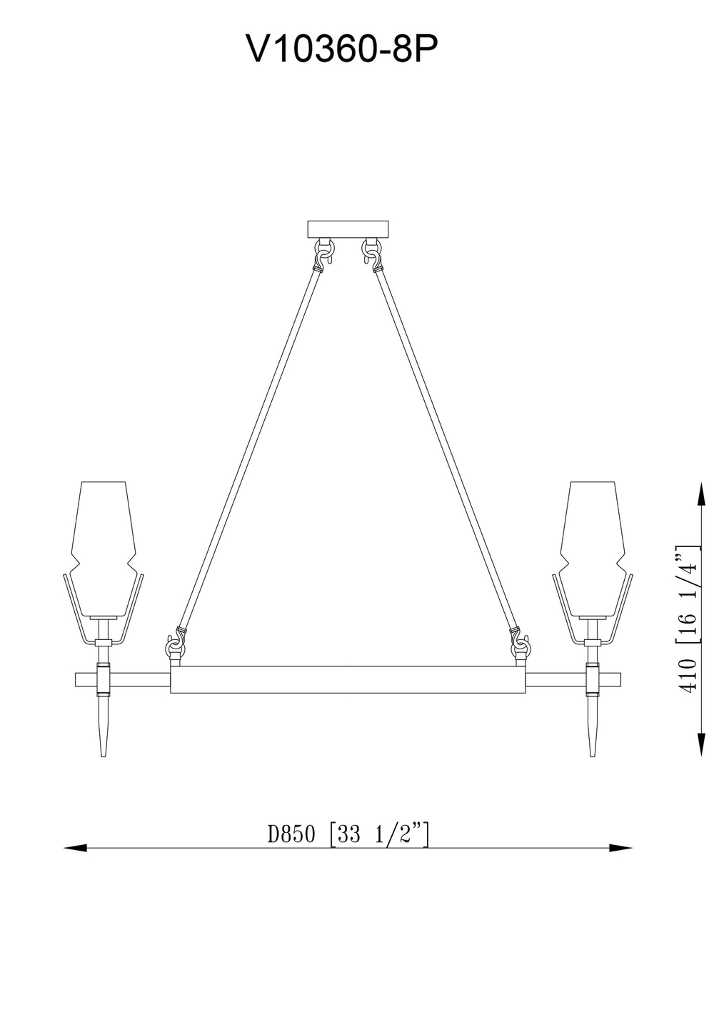 Люстра подвесная Moderli V10360-8P Stella