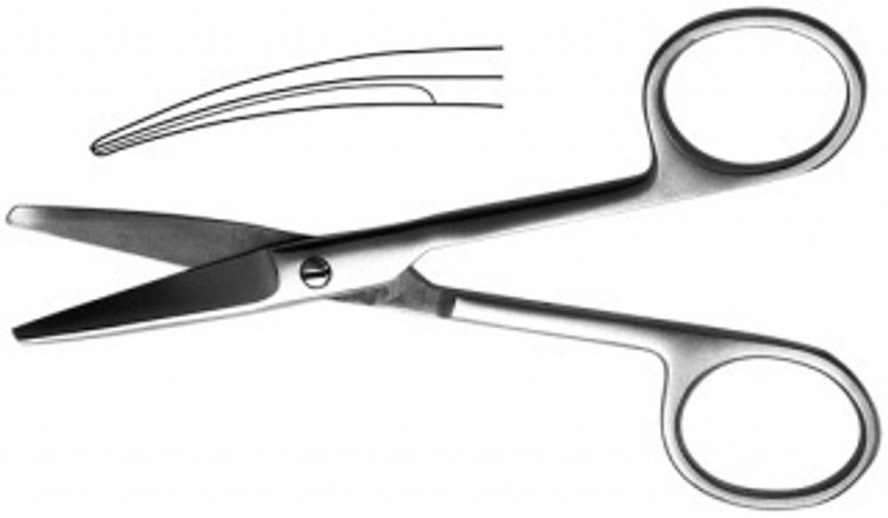 ТМ- Н-47 Ножницы для энуклеации вертикально-изогнутые , 140 мм