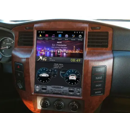 Магнитола для Nissan Patrol 2004-2010 - Carmedia ZF-1270-GE в стиле "Тесла" на Android 13, 8Гб+128Гб, 4G SIM-слот, CarPlay