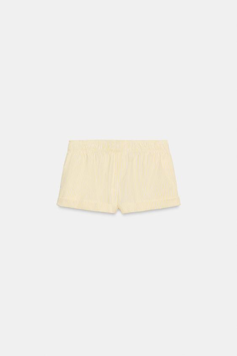 ZARA ШОРТЫ ИЗ ПОПЛИНА В ПОЛОСКУ, С ПРИНТОМ