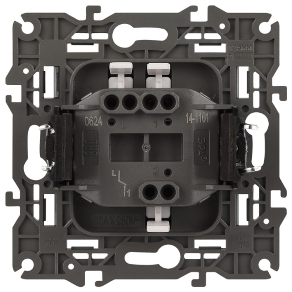 14-1101-03 ЭРА Выключатель, 10АХ-250В, IP20, Эра Elegance, алюминий