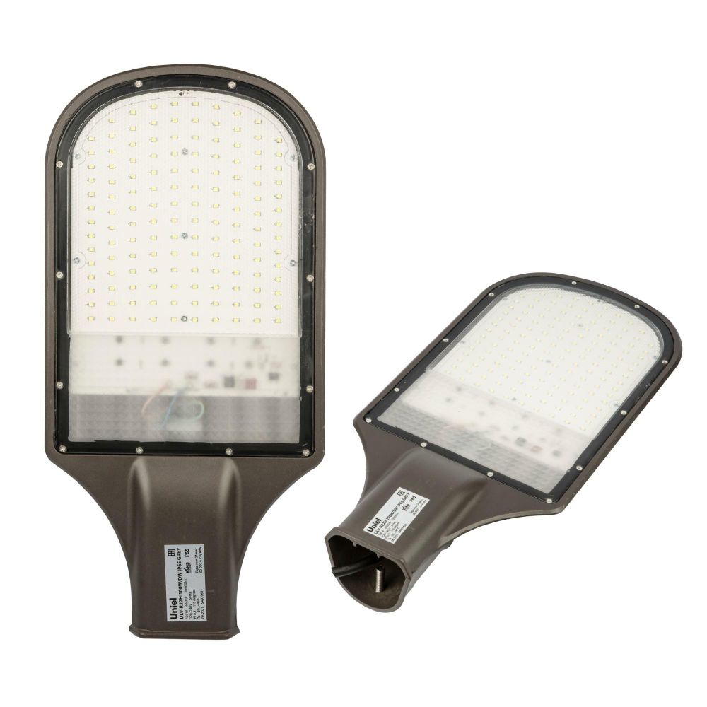 ULV-R22H-100W/6500K IP65 GREY Светильник светодиодный уличный консольный. Дневной белый свет (6500K). Угол 110 градусов. TM Uniel