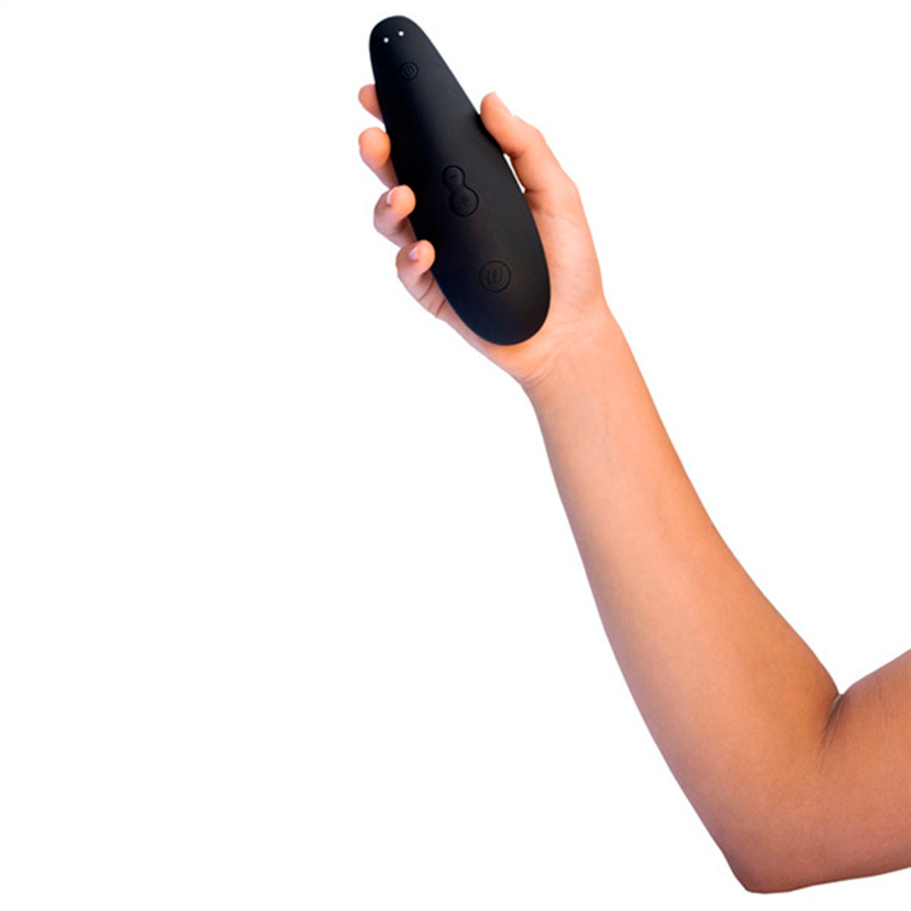 Черный вакуум-волновой стимулятор для клитора Womanizer Classic 2 Black WZ222SG9