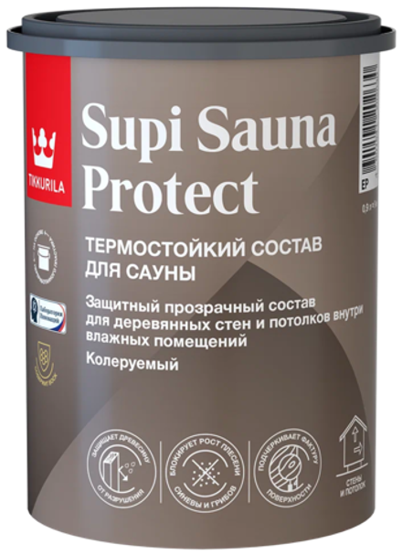 Защита для сауны Tikkurila SUPI SAUNA PROTECT п/мат (0,9л)