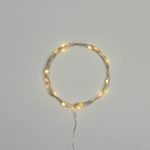 Гирлянда светодиодная Роса с крупными каплями 2м, 20LED, ТЕПЛЫЙ БЕЛЫЙ, IP20, 2хCR2032 в комплекте NE