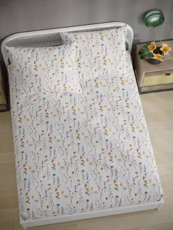 Постельное белье Полисатин Мечта "Flora" 1,5-сп Наволочка 50х70 см 1 шт Простынь на резинке 90x200 смПододеяльник 145x215 см