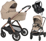 Детская коляска 3 в 1 Espiro Code 2026 и автокресло Pi Black 119 loving beige