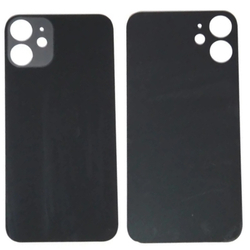 Задняя крышка для Apple iPhone 12 mini Черный (стекло, широкий вырез под камеру)