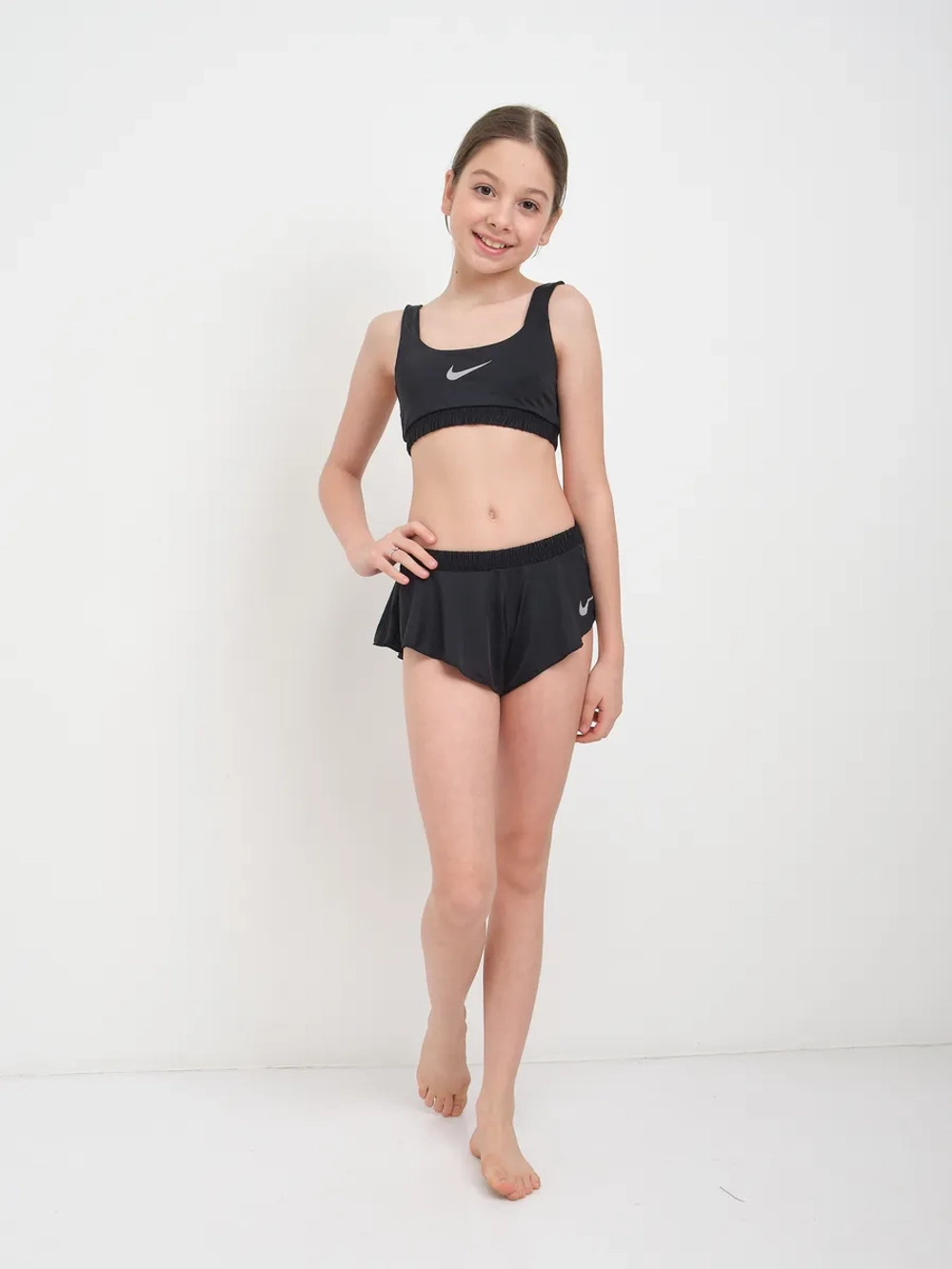 купальник раздельный 3 в 1 спортивный с шортами и топ