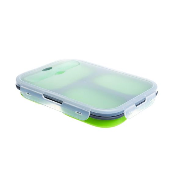 Контейнер силиконовый складной PREMIER 3 отсека с ловилкой (PR-FH007)