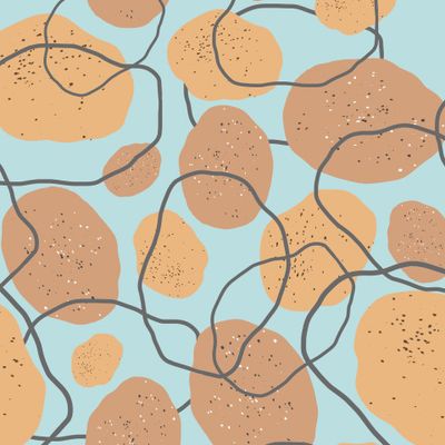 Абстрактные печеньки на бирюзовом.