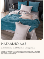 КПБ на резинке Сатин Velvet Premium с Одеялом VPR008, Евро, 4 наволочки, простынь 180*200*25