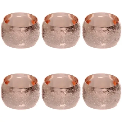 Набор колец для салфеток 6шт «Лайн» 4,5*2,8см, розовое золото