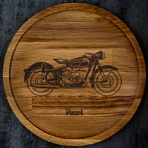 Блюдо в стиле лофт большое "Мотоциклы. История транспорта"