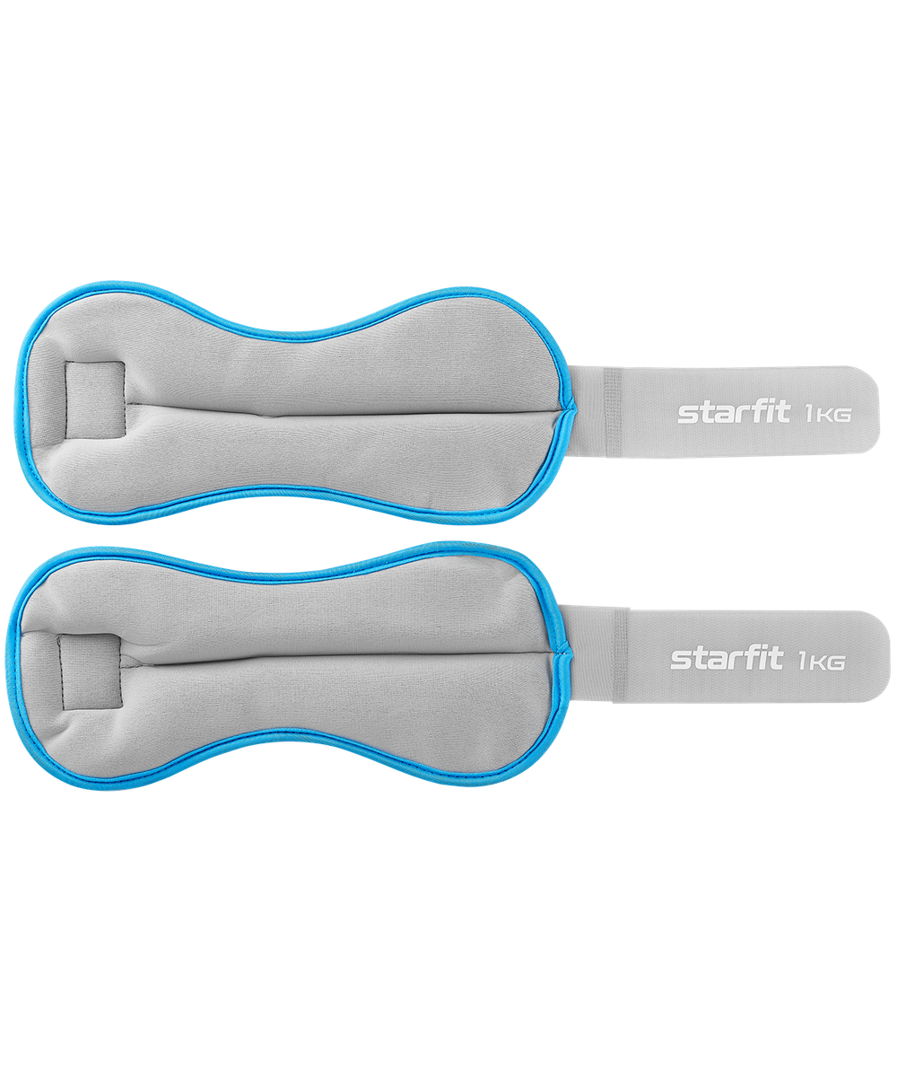 Утяжелители универсальные WT-501, 1 кг, синий/серый