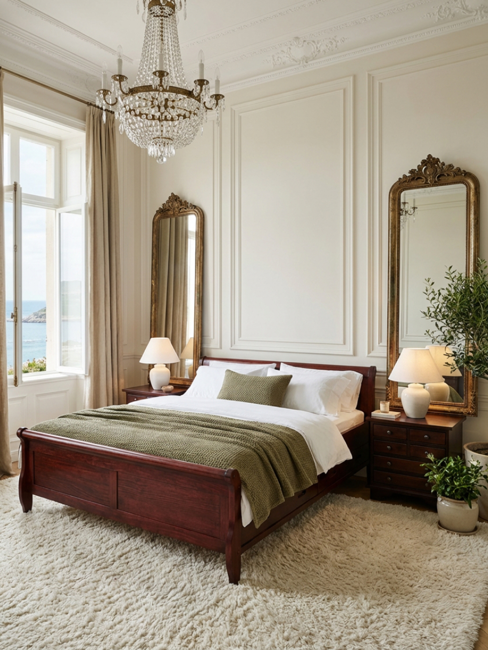 Кровать 180х200, Мелания, двуспальная, с местом для хранения, массив березы, красный, Dipriz