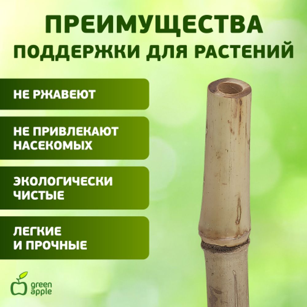GBS-8-75 GREEN APPLE Поддержка бамбуковая 75см o 8мм набор 5шт | GREEN APPLE
