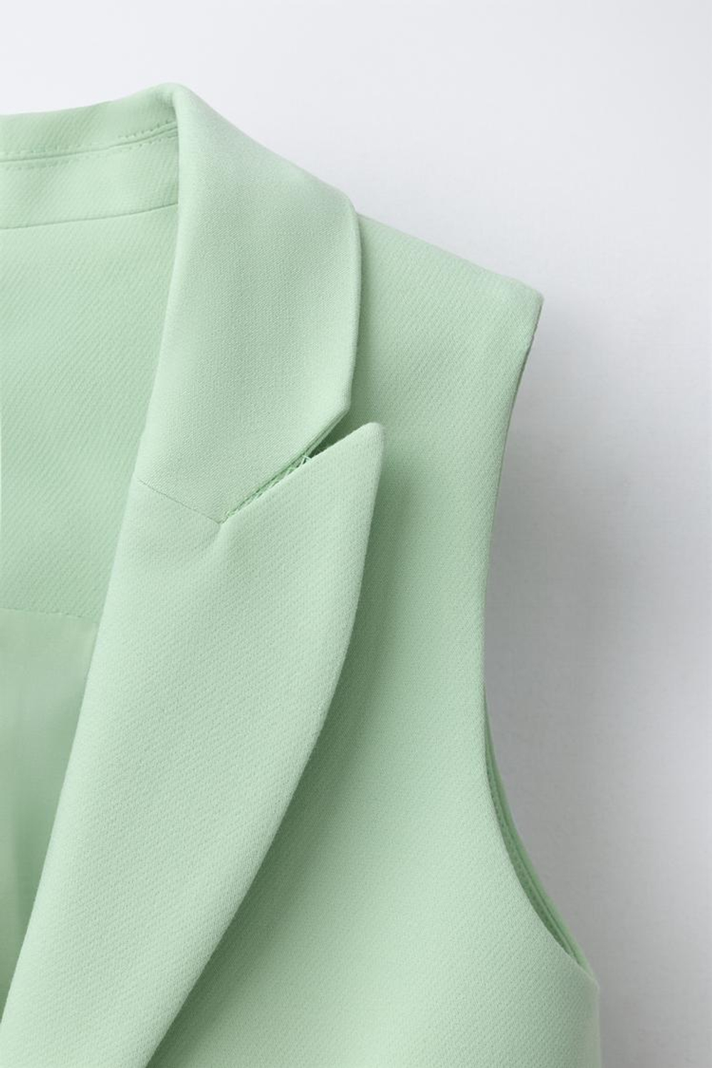 ZARA ДЛИННЫЙ ЖИЛЕТ, ЦВЕТ МОРСКОЙ ВОЛНЫ