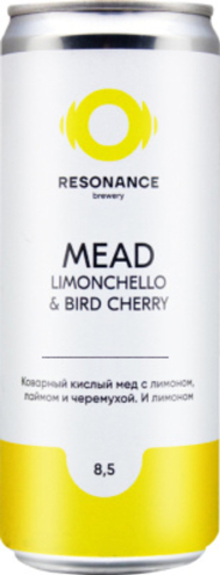Медовуха Резонанс Черемуховый Лаймончелло / Mead Resonance Limonchello with Bird Cherry 0.33 - банка