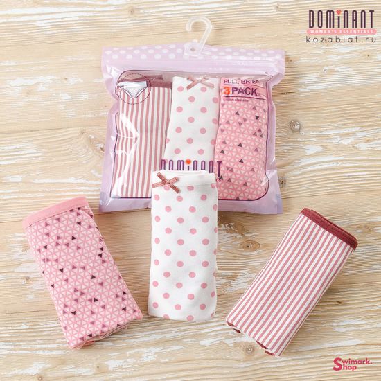 Трусики женские DOMINANT 55000-189, FULL BRIEF, 3 шт. в уп.