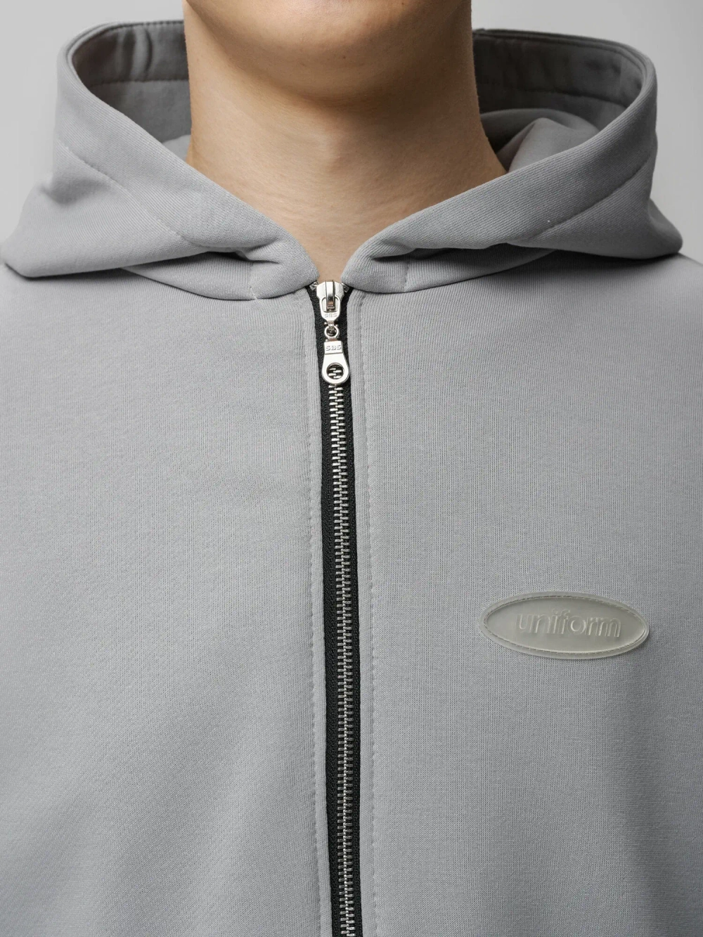 Худи UNIFORM Zip regular, Светло-серый
