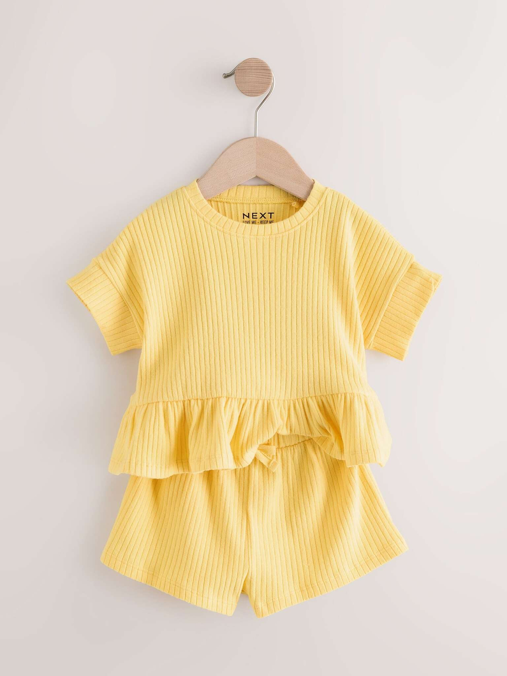 Футболка и шорты в комплекте для девочки Next E51-380, Светло-желтый