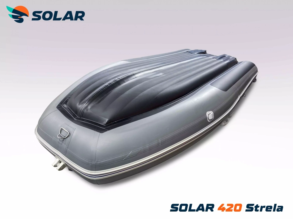 Лодка надувная моторная solar-420 strela jet tunnel
