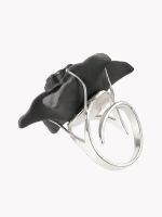 Кольцо Нарцисс XL, серый фарфор