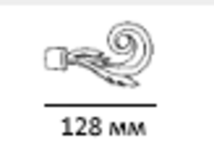 Наконечники Прима Грация для кованого карниза d 20, цвет черно-золотой