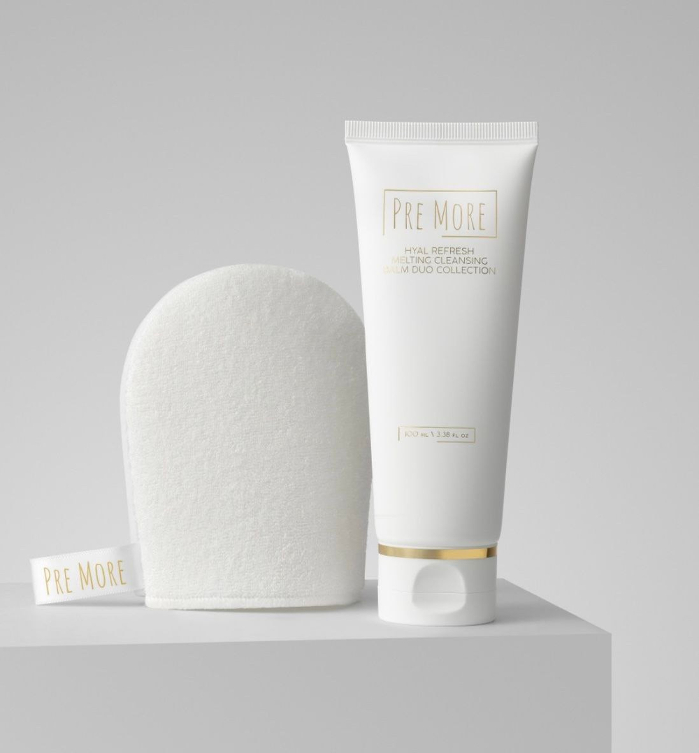 Pre More щербет для снятия макияжа+рукавичка Hyal Refresh Melting Cleansing Balm Duo Collection