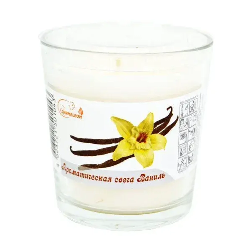 Свеча ароматическая в стакане 'Ваниль'