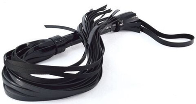 Шикарная чёрная лаковая плеть - 65 см. (Цвет: черный)